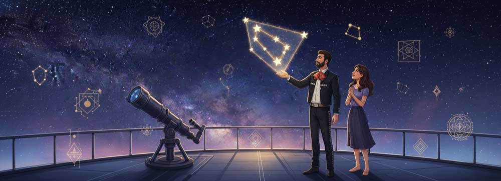 Regalo constelaciones. ¿Qué significa que te regalen una constelación?