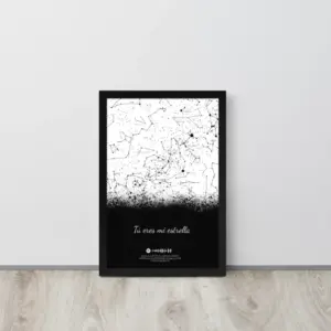 Mapa estelar blanco y negro